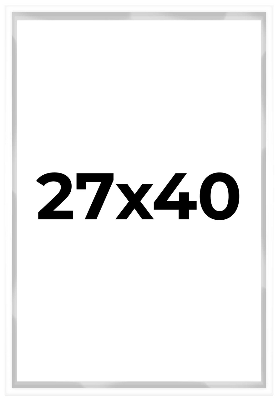 27x40 Shadow Box 3/4" Depth White Picture Frame - UV Acrylic, Backing, Hanging Hardware